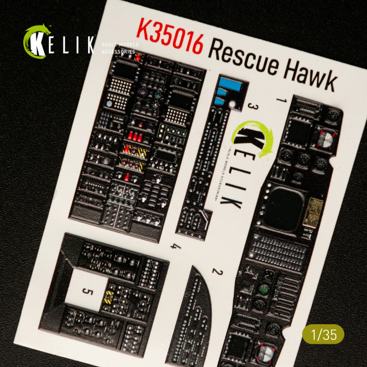 KELIK K35016 HH-60H RESCUE HAWK INTERIOR 3D DECALS FOR KITTY HAWK KIT 1/35 – Bild 3