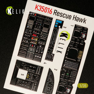 KELIK K35016 HH-60H RESCUE HAWK INTERIOR 3D DECALS FOR KITTY HAWK KIT 1/35 – Bild 3