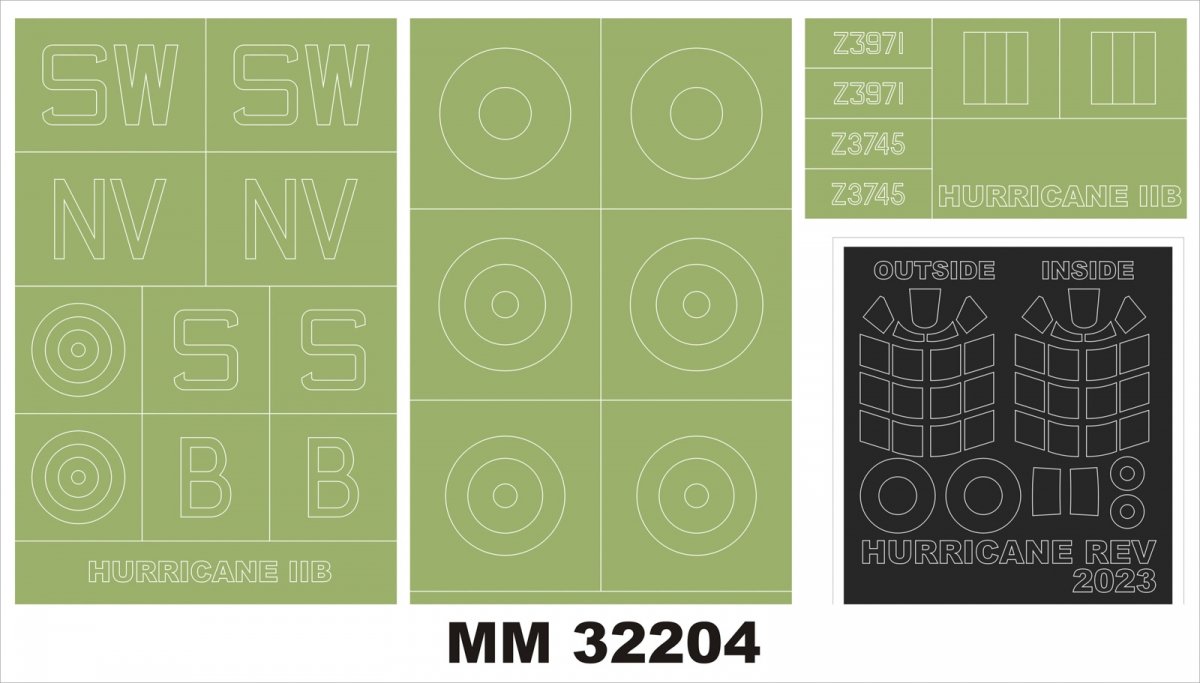 Montex MM32204 HURRICANE IIB for REVELL 4968 1/32