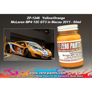 Peinture jaune/orange Zero Paints ZP-1246 McLaren MP4-12C GT 60 ml