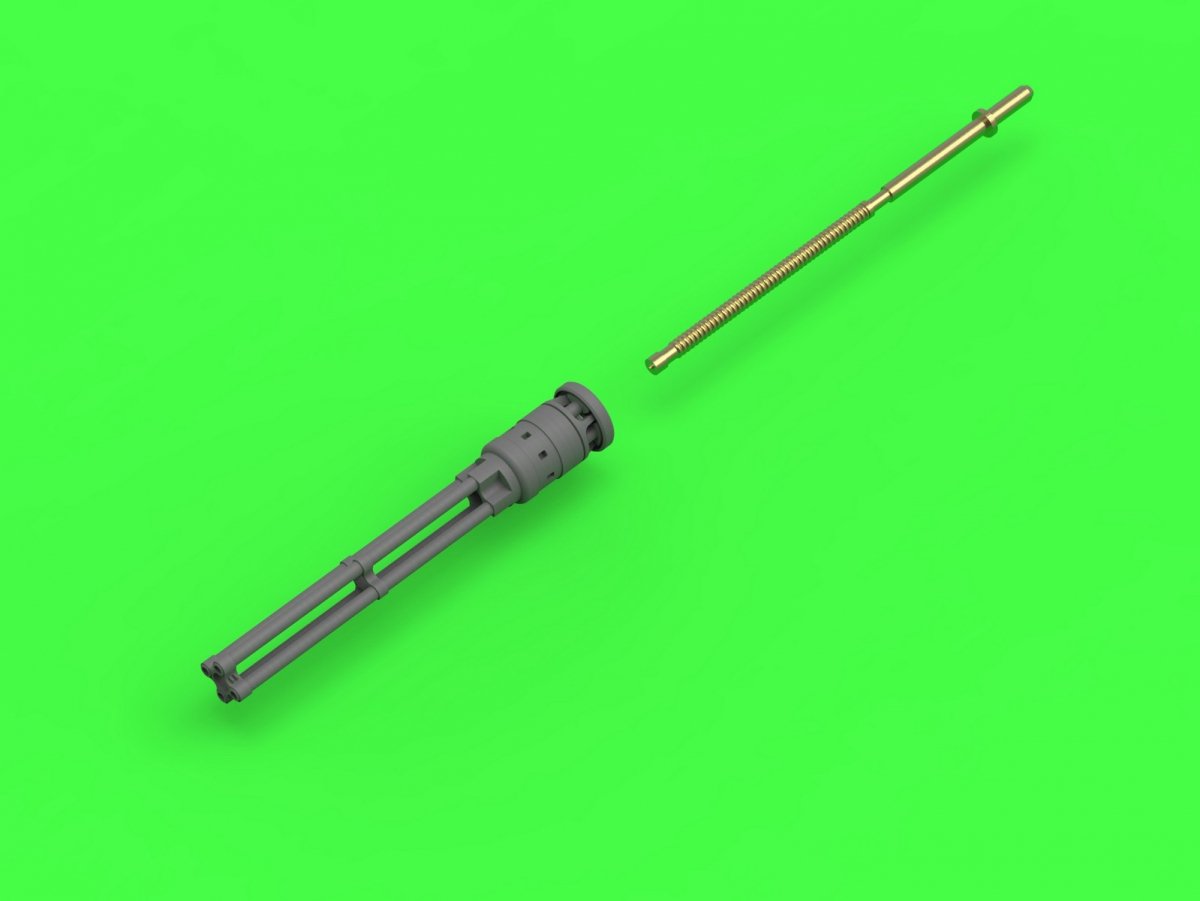 Master AM-48-126 Mi-24 (Hind D/E) - JakB-12.7 machine gun barrel and DUAS probe (metal and resin parts) 1/48 – Bild 3