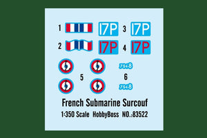 Hobby Boss 83522 French Submarine Surcouf 1/350 – imagen 3
