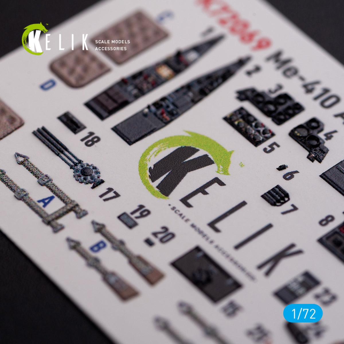 KELIK K72069 Messerschmitt Me410A-1 interior 3D decals for Airfix kit 1/72 – imagen 5