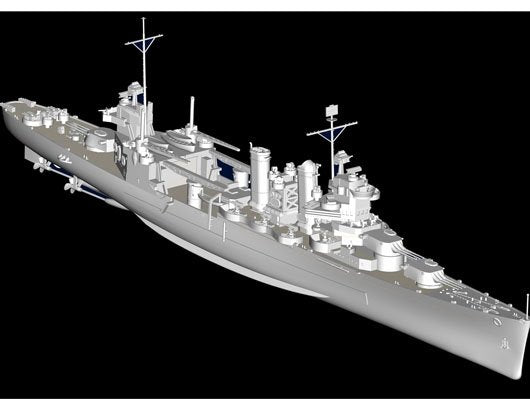 Trumpeter 05745 USS TUSCALOOSA CA-37 1/700 – Bild 9