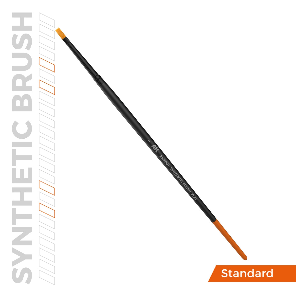 AK Interactive AKB001 AK SYNTHETIC BRUSH – FLAT 1 – immagine 2
