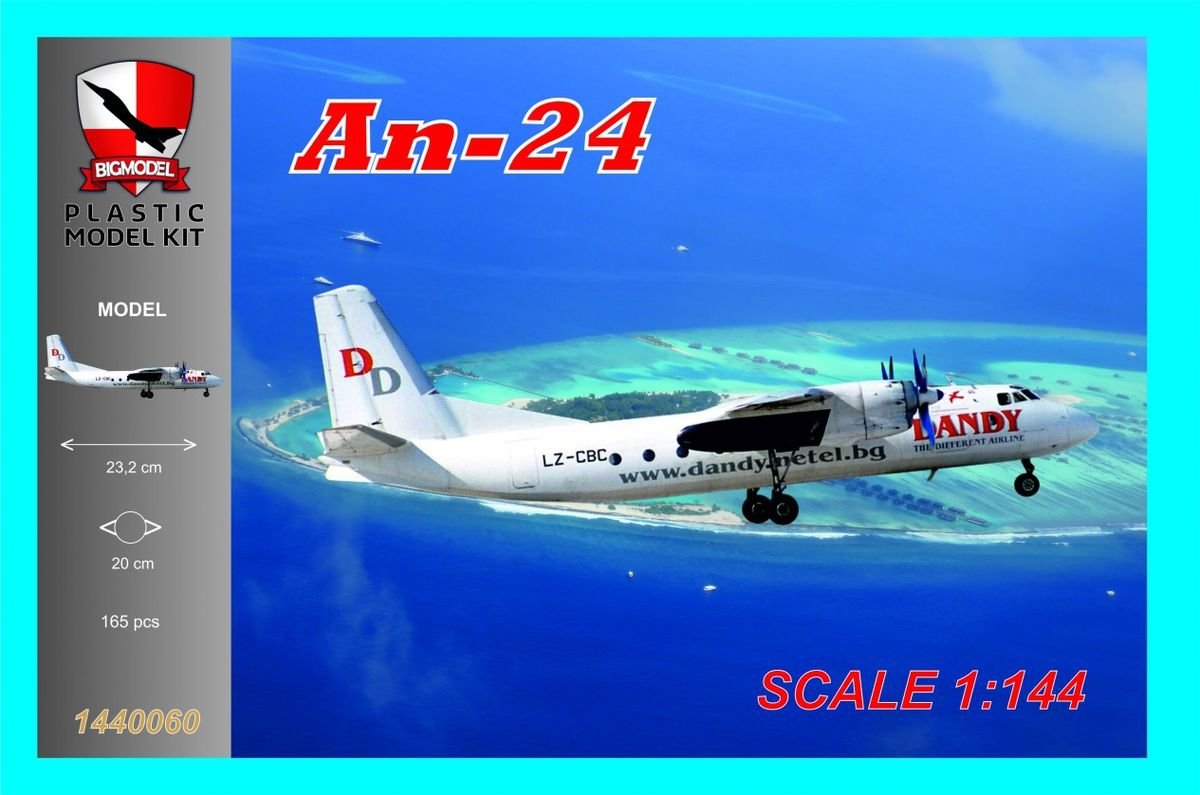 Big Model 1440060 Antonov An-24 Dandy Airline 1/144