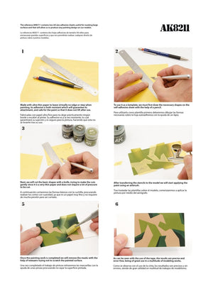 AK Interactive AK8211 MASKING SHEET A4 X 2 UNITS – imagen 2