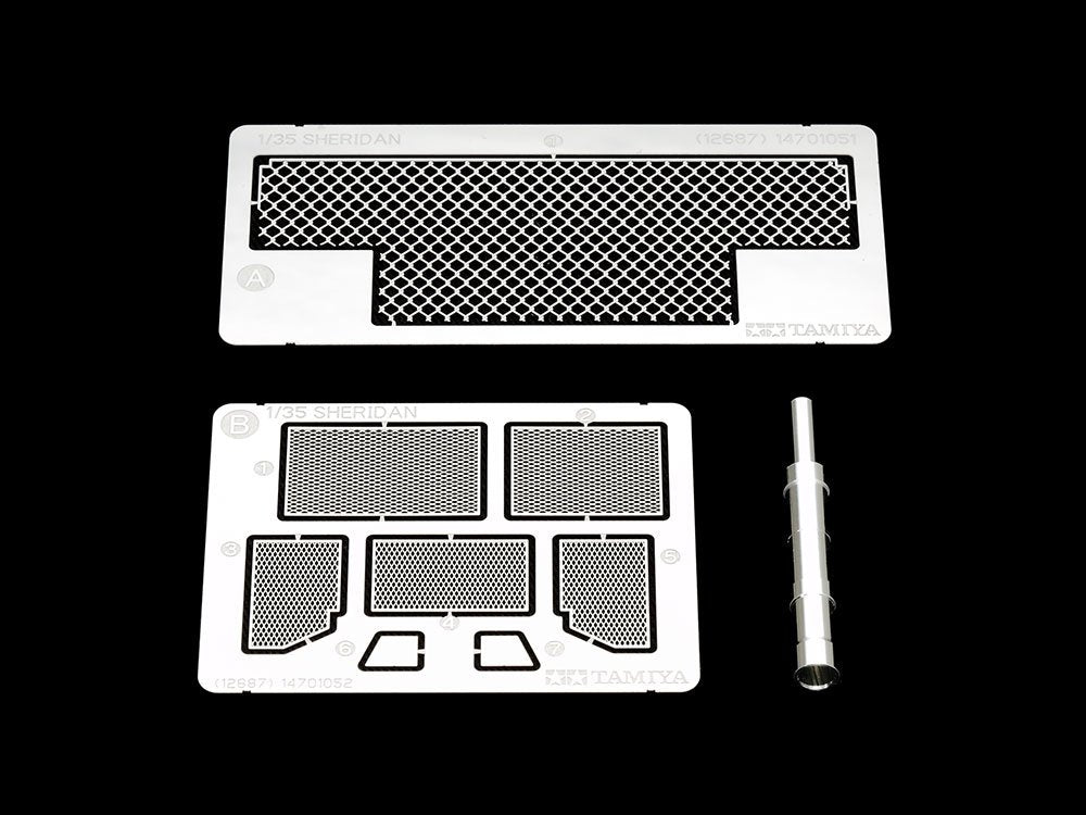 Tamiya 12687 U.S. M551 Sheridan Photo-Etched Parts &amp;amp; Metal Gun Barrel Set 1/35 – imagen 2