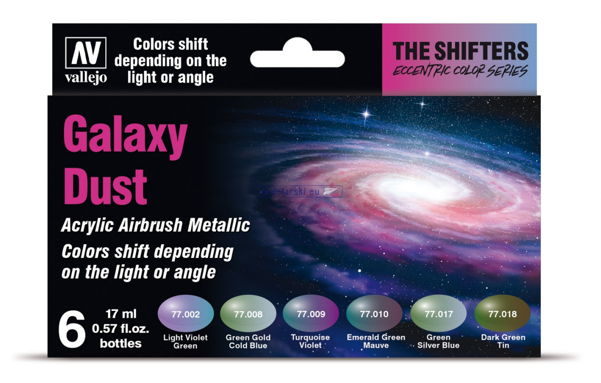 Vallejo 77092 Eccentric The Shifters, coffret de 6 peintures 17 ml - Poussière Galactique – image 2