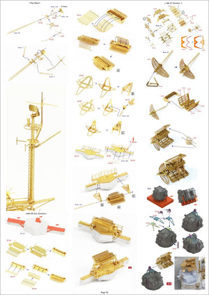 Pontos 37034FB USS BB-63 Missouri 1945 Advanced Detail Up Set for Hobbyboss Kit (Deck Blue 20B stained wooden deck) 1/350 – Bild 12