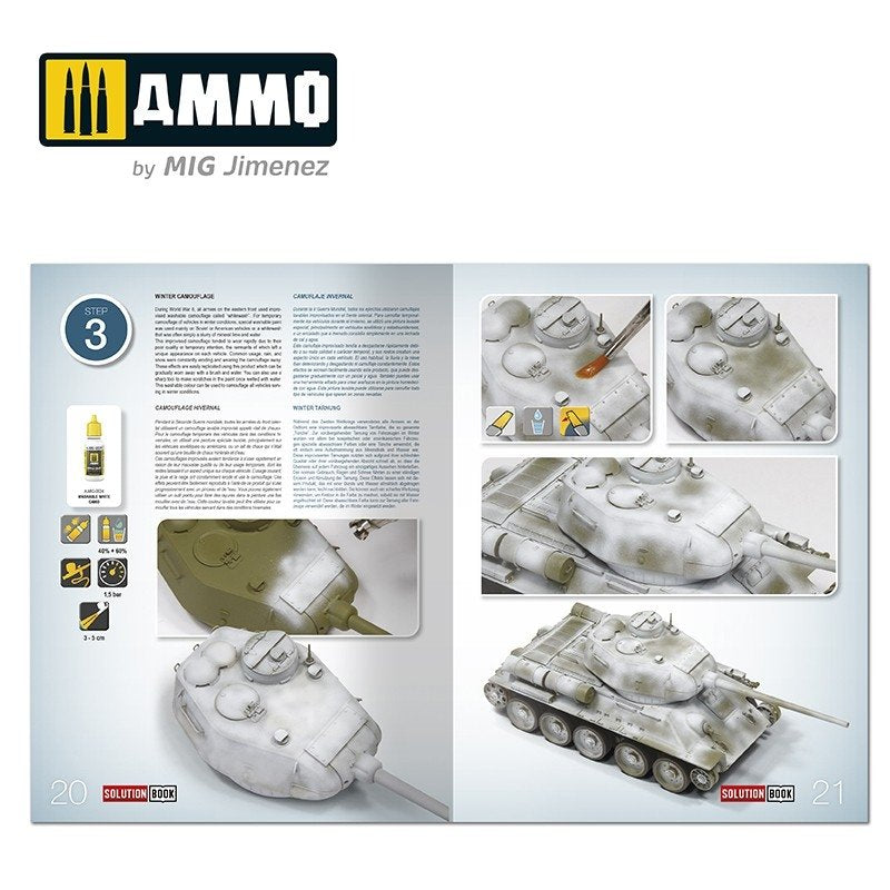 AMMO of Mig Jimenez 7903 SOLUTION BOX MINI (20) - How to paint WWII Soviet Winter Vehicles – Bild 5
