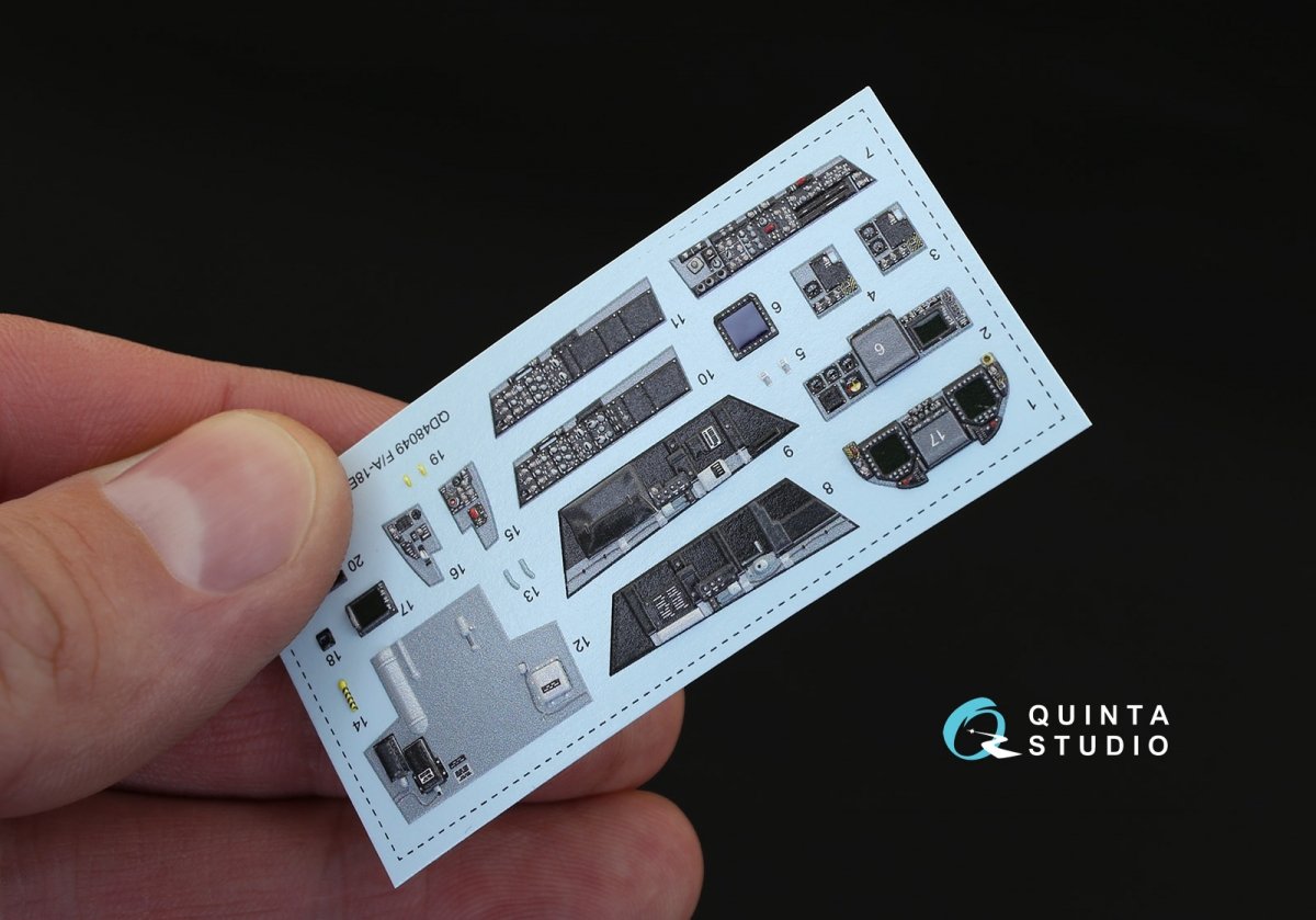 Quinta Studio QD48049 F/A-18E 3D-Printed &amp;amp; coloured Interior on decal paper (for Hasegawa kit) 1/48 – imagen 4