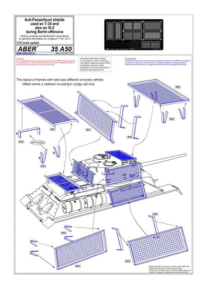 Aber 35A050 Boucliers anti-panzerfaust pour T-34 et IS-2 (1/35) – image 4