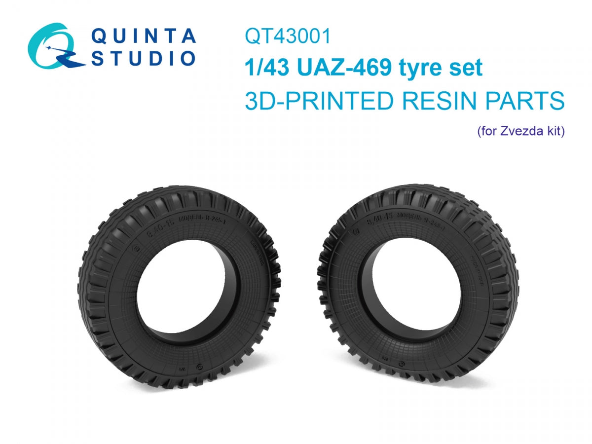 Quinta Studio QT43001 UAZ-469 Family tyre set (Zvezda) 1/43