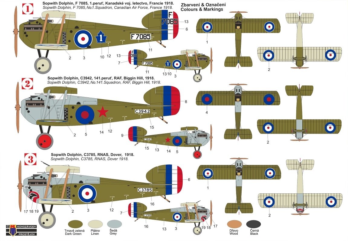 Kovozavody Prostejov KPM0274 Sopwith Dolphin „Special Markings“ 1/72 – immagine 2