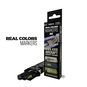 AK Interactive RCM110 COULEURS DE COCKPIT D&amp;#39;AVION DE L&amp;#39;AXE DE LA SECONDE GUERRE MONDIALE – ENSEMBLE DE MARQUEURS RC RCM024 RCM025 RCM029 – image 2