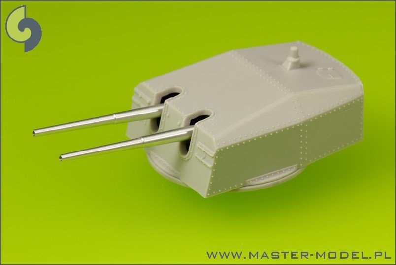 Master SM-200-007 German battleship Bismarck - secondary and heavy AA armament barrels - 15cm (12 pcs), 10,5 cm (16 pcs) – imagen 3