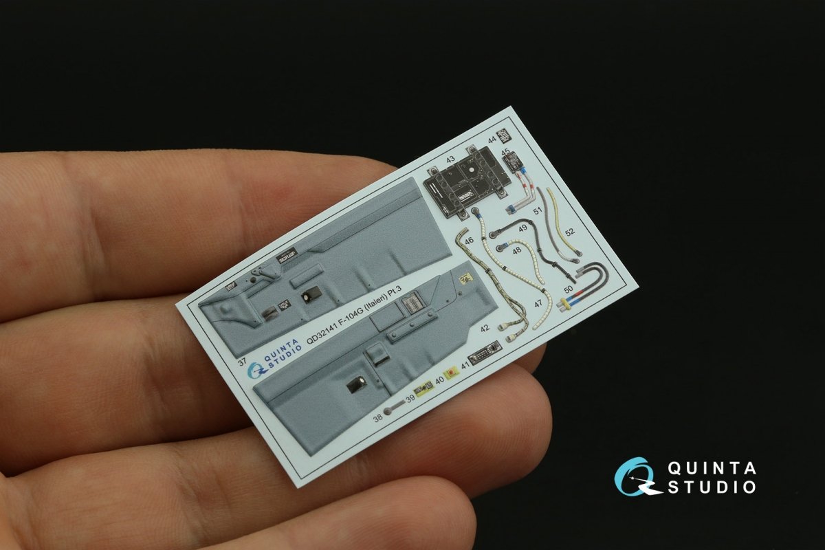 Quinta Studio QD32141 F-104G 3D-Printed &amp;amp; coloured Interior on decal paper (Italeri) 1/32 – Bild 6