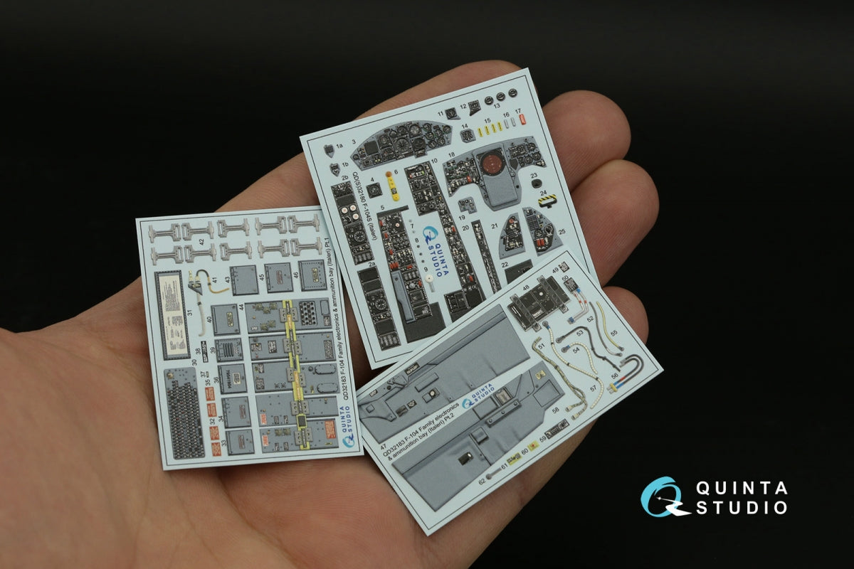 Quinta Studio QD32180 F-104S 3D-Printed coloured Interior on decal paper (Italeri) 1/32 – Bild 2