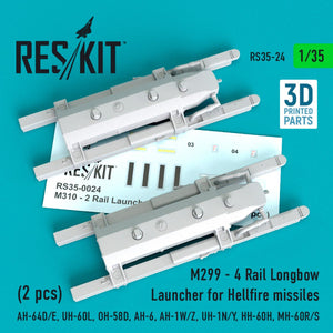 RESKIT RS35-0024 M310 - LANCE-RAID 2 POUR MISSILES HELLFIRE (2 PIÈCES) 1/35