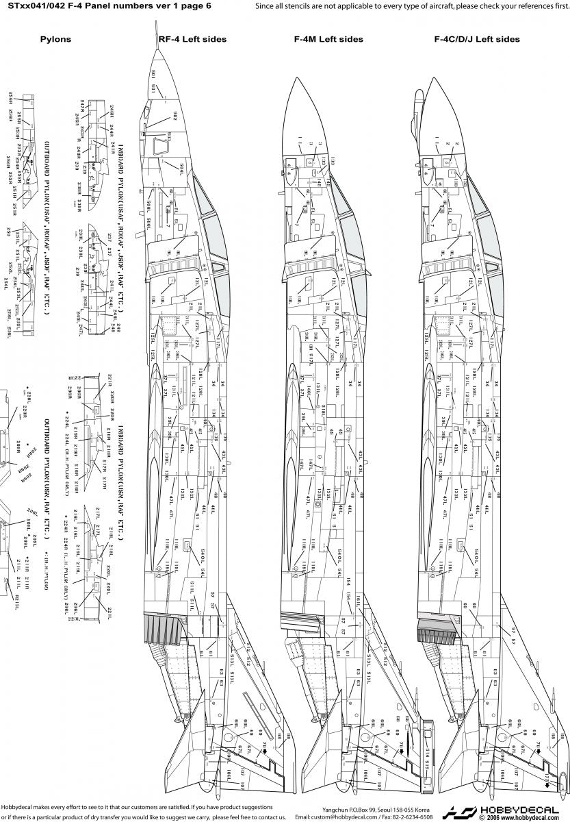 HobbyDecal ST32041V1 F-4 Panel numbers Black stencil font ver 1 1/32 – Bild 5