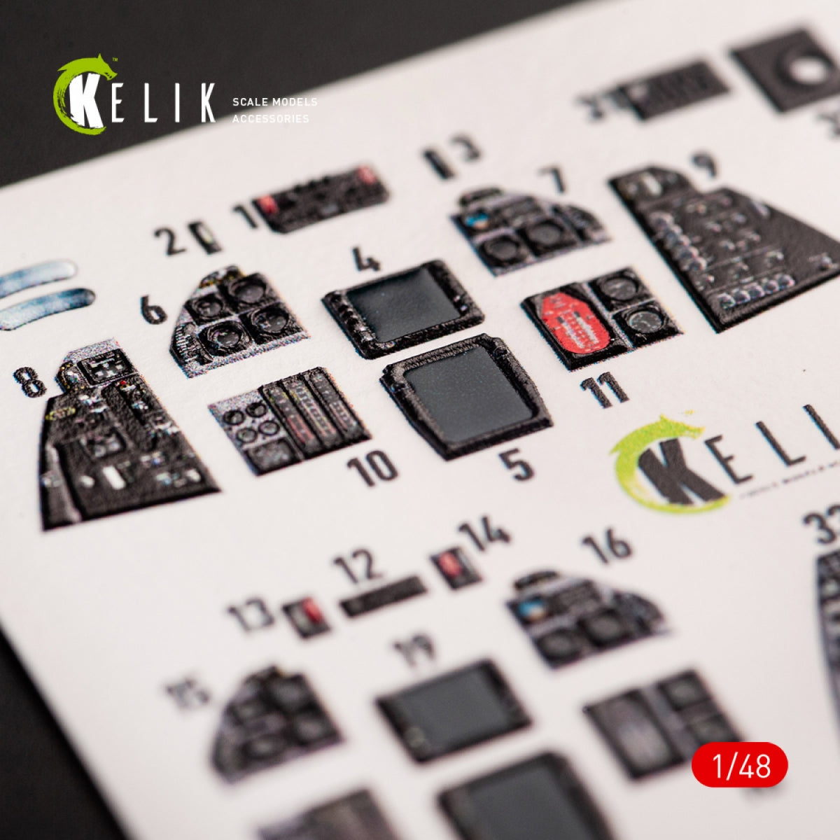 KELIK K48066 F-14B TOMCAT INTERIOR 3D DECALS FOR GWH KIT 1/48 – image 5