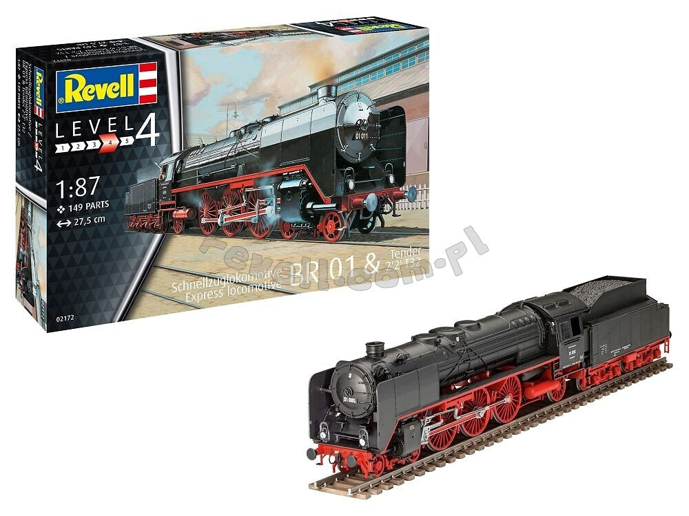 Revell 62172 Schnellzuglok BR01 mit Tender 2&amp;#39;2&amp;#39; T32 Model Set ( H0 ) 1/87 – imagen 2