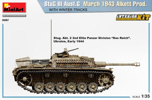 Mini Art 35367 StuG III Ausf. G March 1943 Alkett Prod. WITH WINTER TRACKS. INTERIOR KIT 1/35 – immagine 7