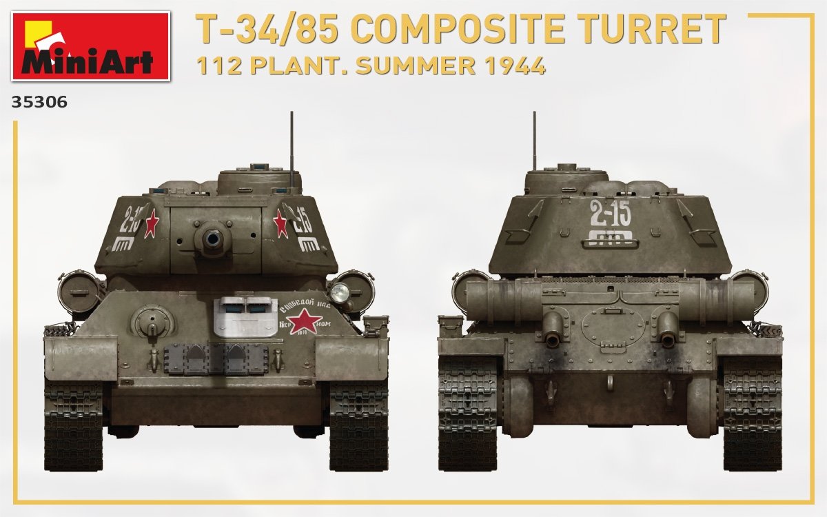 MiniArt 35306 T-34/85 COMPOSITE TURRET. 112 PLANT. SUMMER 1944 1/35 – immagine 7