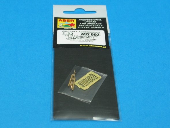 Aber A32002 Set of 2 barrels for German 7,92 mm MG 17 aircraft machine guns 1/32 – immagine 5