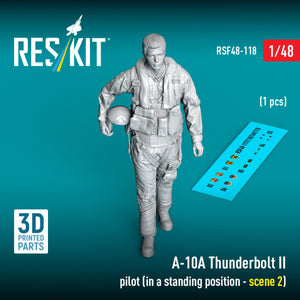 RESKIT RSF48-0118 A-10A Thunderbolt II pilot (in a standing position - scene 2) (1 pcs) (3D Printed) 1/48