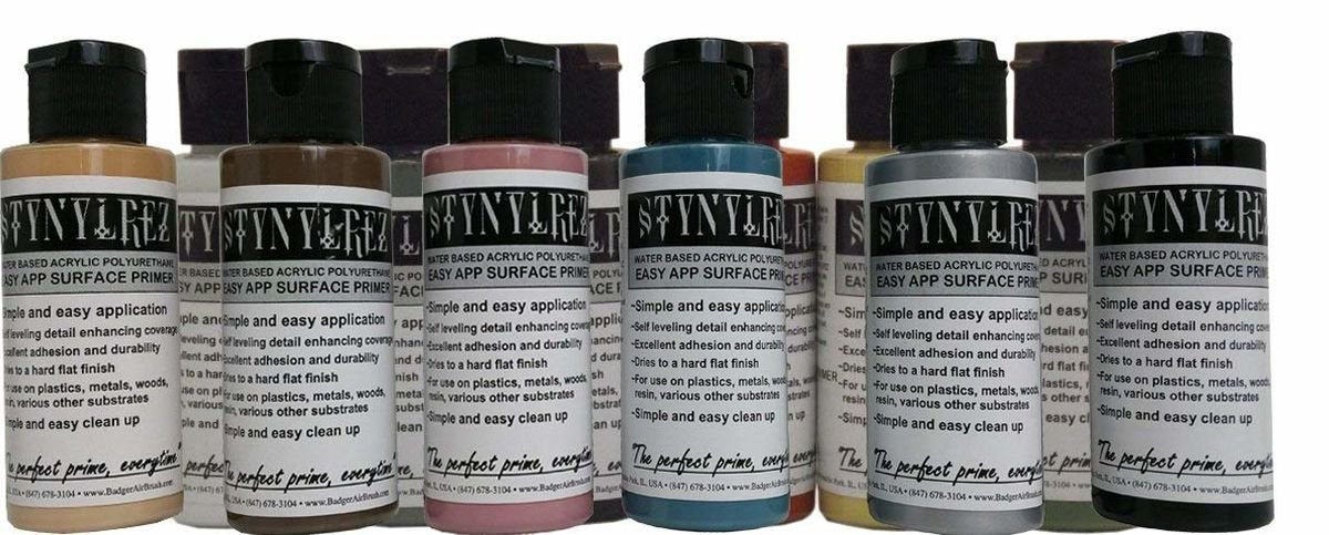 Badger SNR-224 Stynylrez Water Based Acrylic Polyurethane 12-Tone Primer SET