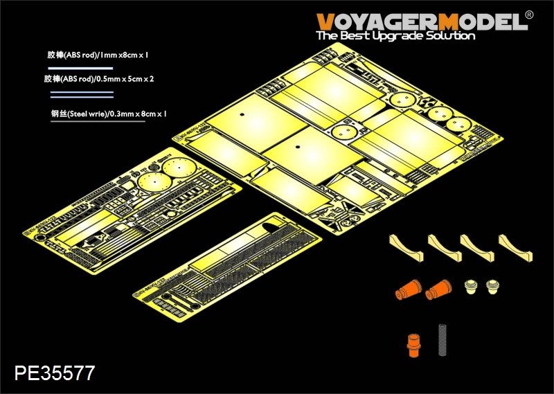 Maquette Voyager PE35577 Char lourd soviétique KV-85/KV-122 de la Seconde Guerre mondiale (2 en 1) pour maquettes TRUMPETER 01570/01569 au 1/35