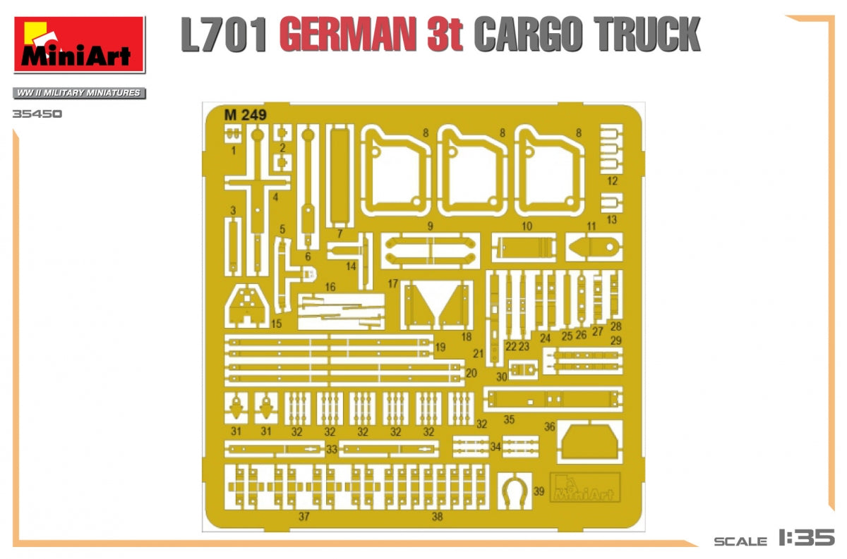 Miniart 35450 L701 GERMAN 3T CARGO TRUCK 1/35 – image 3