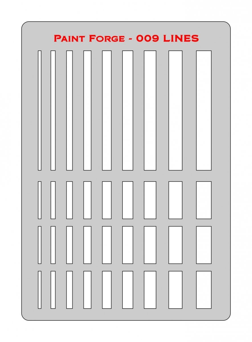 Paint Forge PFST009L STENCIL - LINES