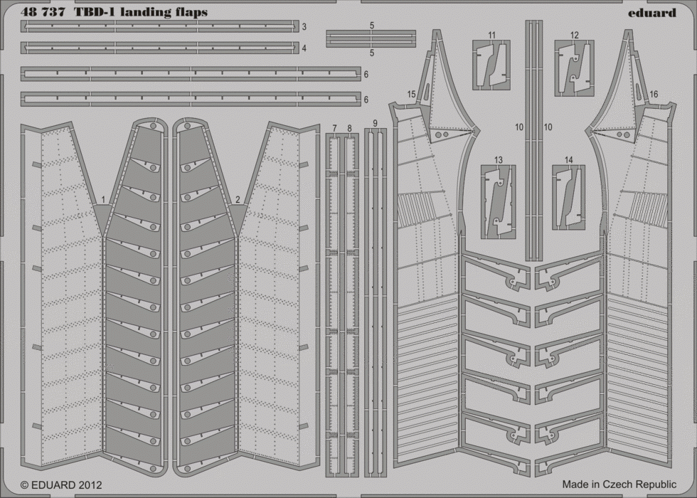 Eduard 48737 TBD-1 landing flaps 1/48 GREAT WALL HOBBY