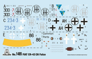 Italeri 1485 FIAT CR.42 CN Falco Night Fighter 1/72 – imagen 12