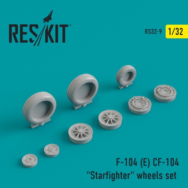 RESKIT RS32-0009 F-104 (E) CF-104 « Starfighter » jeu de roues 1/32