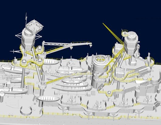 Trumpeter 03701 USS Arizona BB-39 1/200 – Bild 5