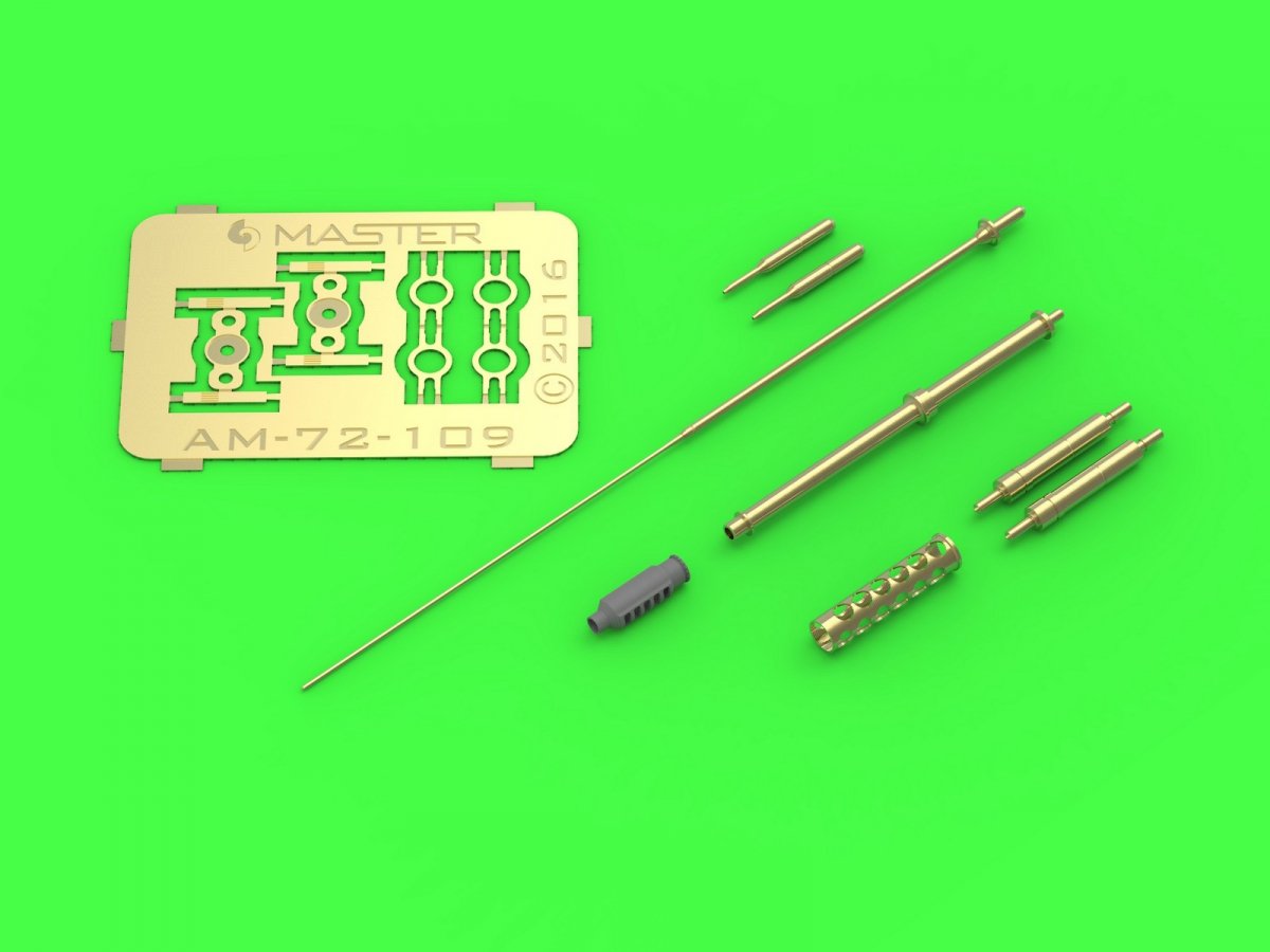 Master AM-72-109 AH-64 Apache - M230 Chain Gun barrel (30mm), Pitot tubes and tail antenna (resin, PE and turned parts) 1/72 – Bild 3