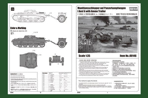 Hobby Boss 80146 Munitionsschlepper auf Panzerkampfwagen I Ausf A avec remorque à munitions 1/35 – image 3