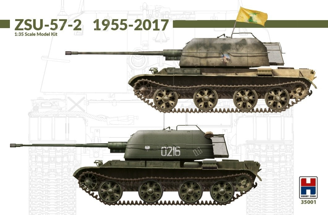 Hobby 2000 35001 ZSU-57-2 1967-2017 avec bonus (11 pièces de peinture et de marquage) (par TAKOM) 1/35