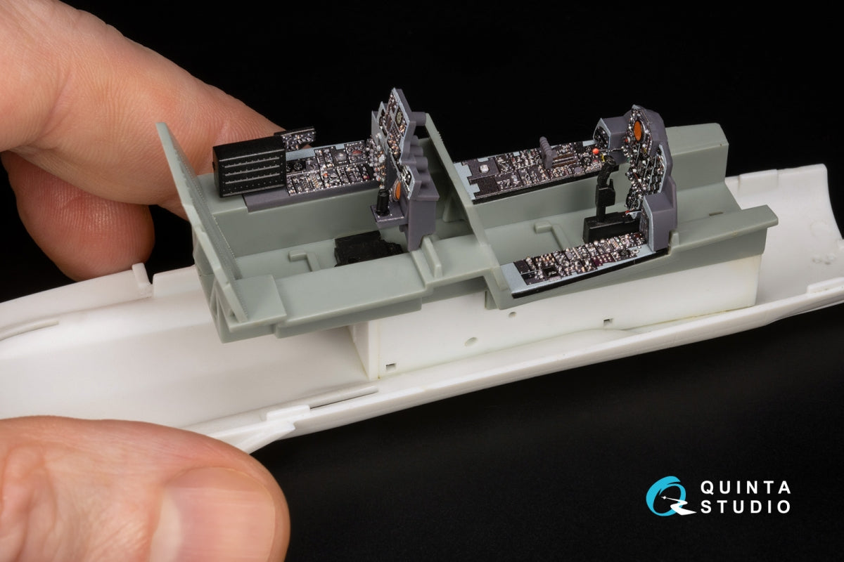 Intérieur imprimé en 3D et coloré sur papier décalcomanie (Academy) du F-4J Phantom II de Quinta Studio QD+48489 (avec pièces en résine imprimées en 3D) à l&amp;#39;échelle 1/48 – image 17
