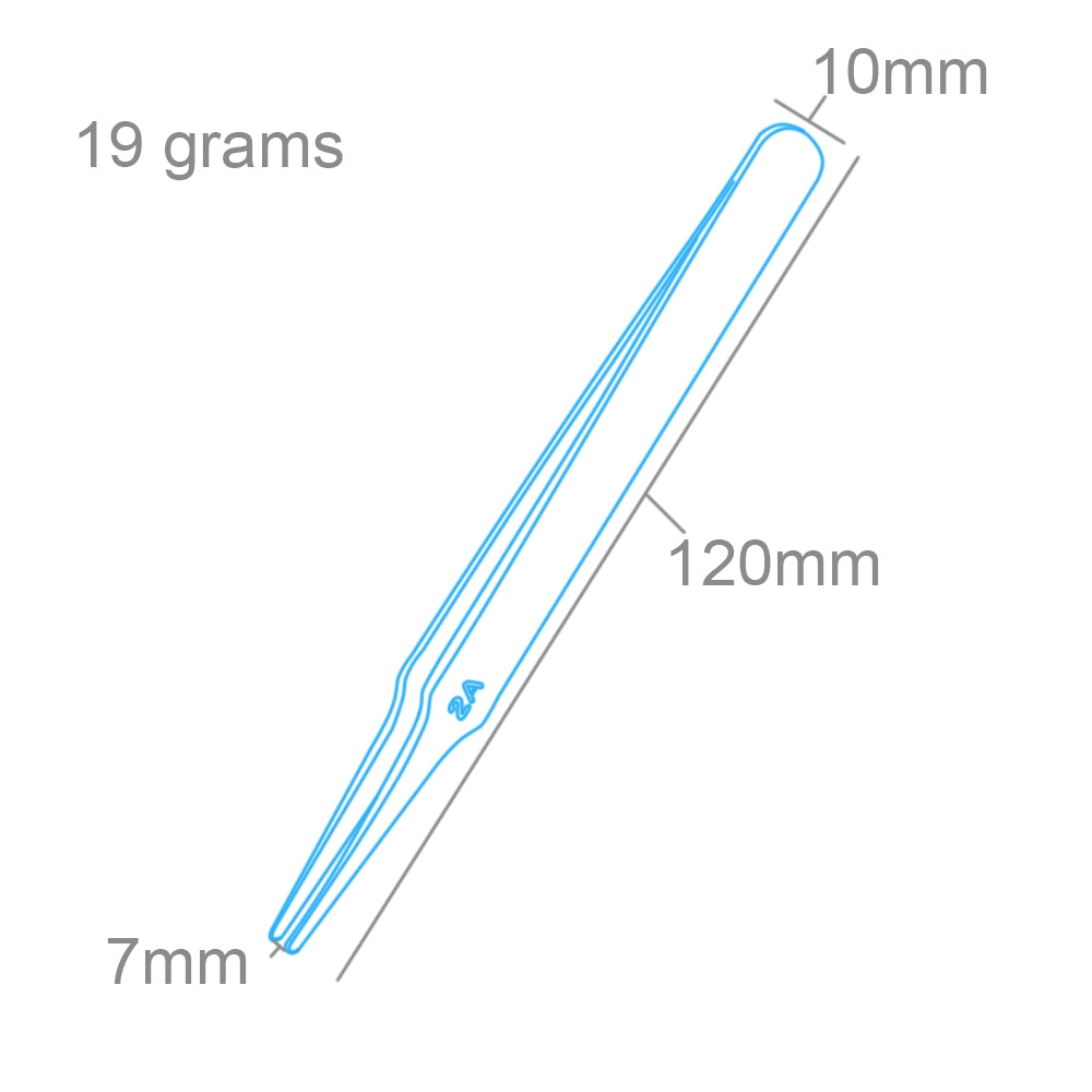 Modelcraft PTW2185-2A Flat Rounded Stainless Steel Tweezers (120mm) – zdjęcie 2