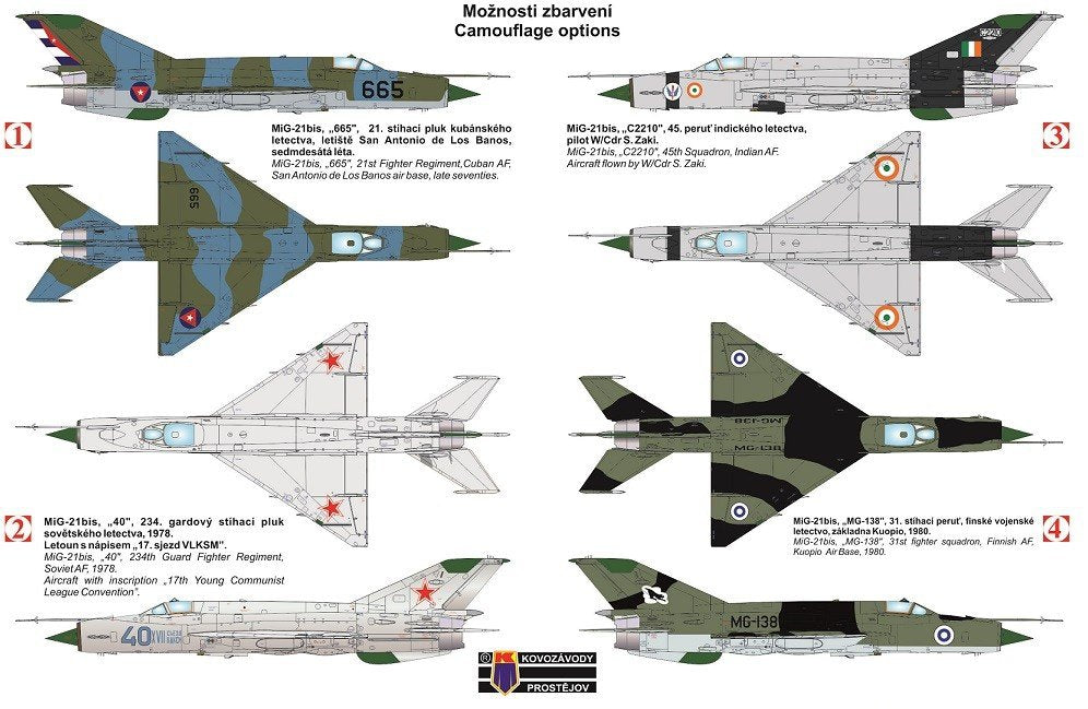 Kozavody Prostejov KPM0102 MiG-21 BIS Fishbed Part II. 1/72 – imagen 2