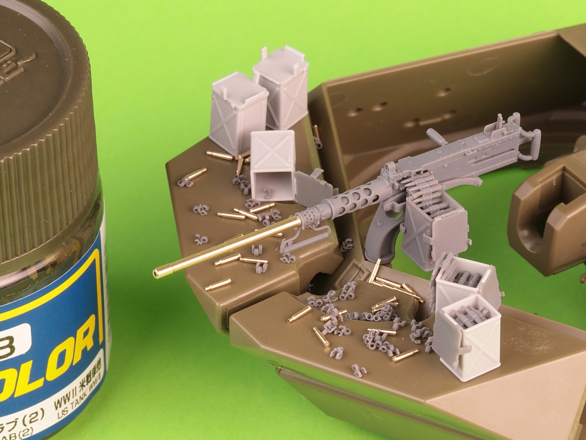 Master GM-35-070 Browning M2HB .50 cal (12,7mm) - z mocowaniem do niszczyciela czołgów M10 (kołyska D70627 z małą skrzynką amunicyjną D68375) 1/35 – imagen 10