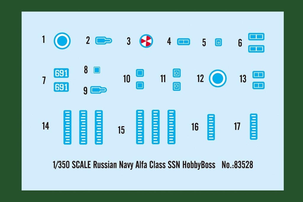 Hobby Boss 83528 Russian Navy Alfa Class SSN 1/350 – Bild 2