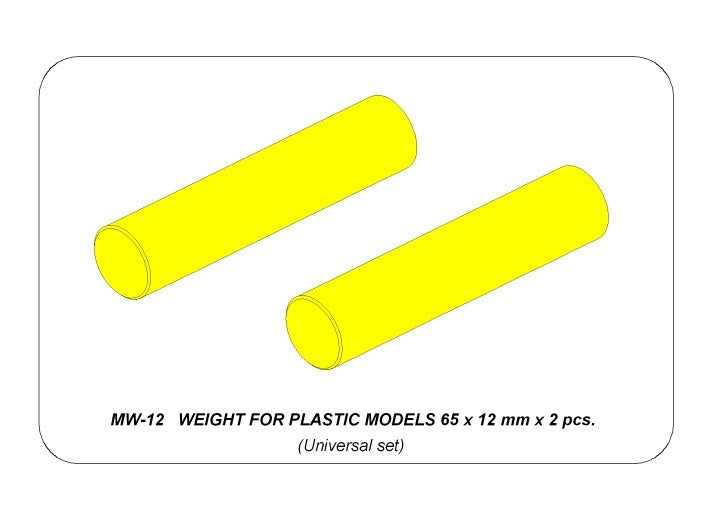 Aber MW-12 Dociążenie do plastikowych modeli / WEIGHT FOR PLASTIC MODELS 65 x 12 mm x 2 pcs