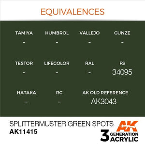 AK Interactive AK11415 Splittermuster Green Spots 17ml – immagine 3