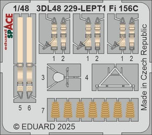 Eduard 3DL48229 Fi 156C SPACE TAMIYA 1/48 – immagine 3